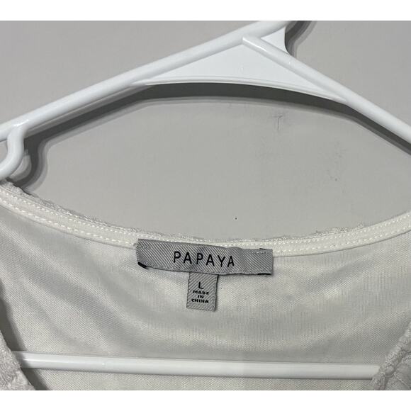 Women's Blouse Papaya Size Large Lightweight Top Loft Sleeveless Blouse - Picture 3 of 6